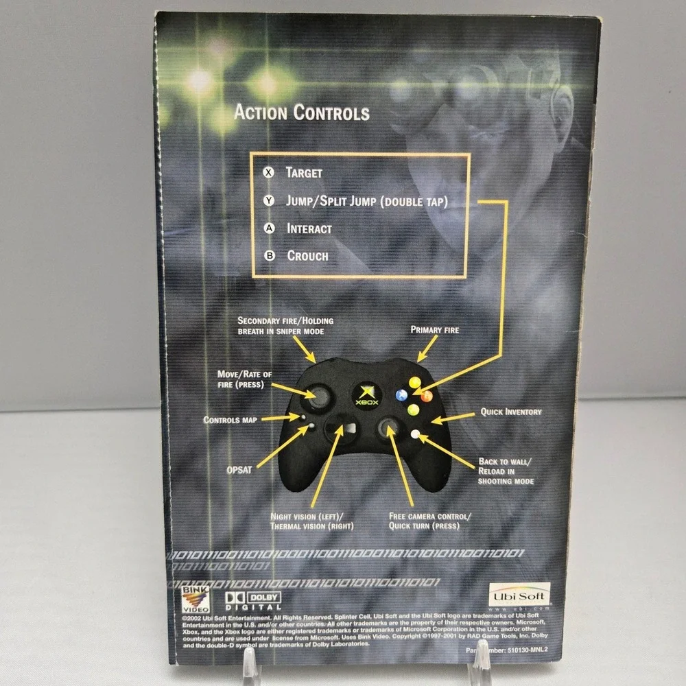 Tom Clancys Splinter Cell -‎ Original Xbox - Complete CIB W/ Manual Tested